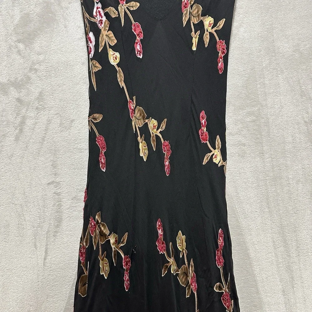 VTG Sue Wong Nocturne Gown Womens 10 Silk Blend Intricate Floral Beads & Sequins - Picture 9 of 16